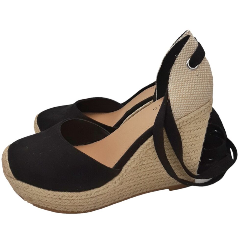 Torrid Ankle Wrap Espadrille Wedge SZ 8.5WW - Picture 8 of 15